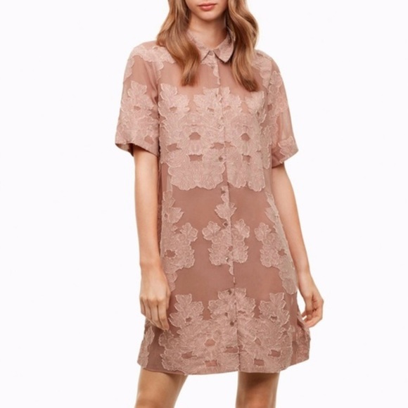 Sz XS Aritzia Wilfred Hemistiche Shirt Dress - Picture 1 of 9